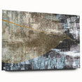 Abstract wall art featuring colorful strokes and lines, displayed in an acrylic glass frame with pins, showcasing a modern aesthetic perfect for contemporary decor.