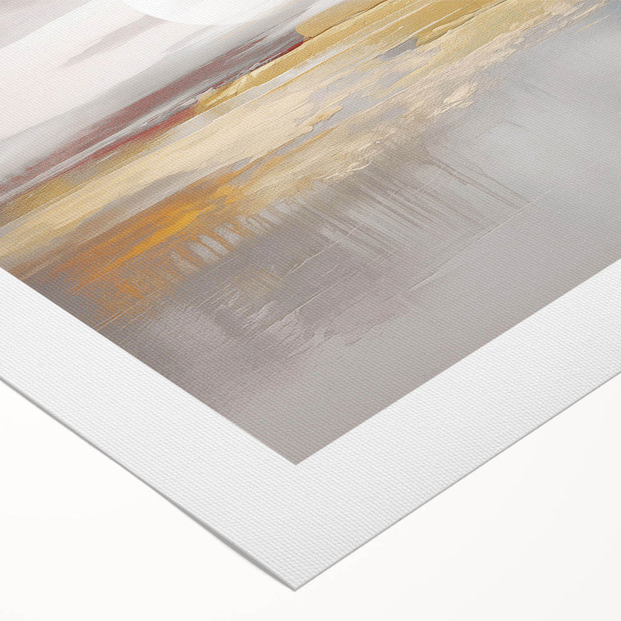 Abstract wall art design showcasing colorful strokes and lines on rolled canvas, ideal for modern decor and artistic spaces, captured in vibrant hues.