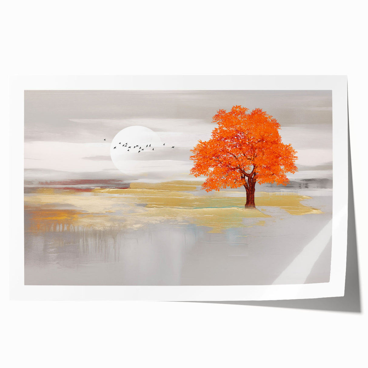 Abstract wall art print showcasing dynamic strokes and lines in vibrant colors, ideal for modern home decor and artistic expressions.