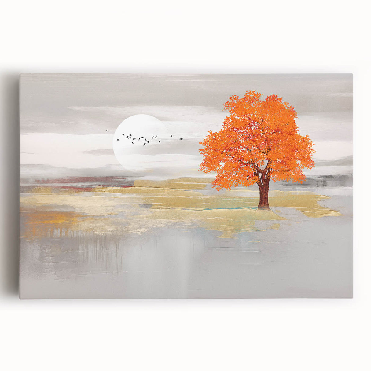Abstract canvas wall art featuring vibrant strokes and lines in a mix of blue, yellow, and red colors, perfect for modern home decor.