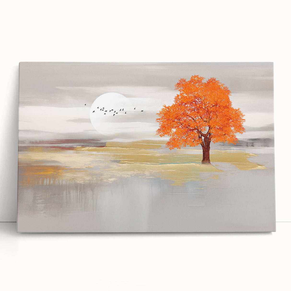 Abstract wall art featuring vibrant strokes and lines in a modern design, displayed on a stretched canvas, perfect for contemporary decor.