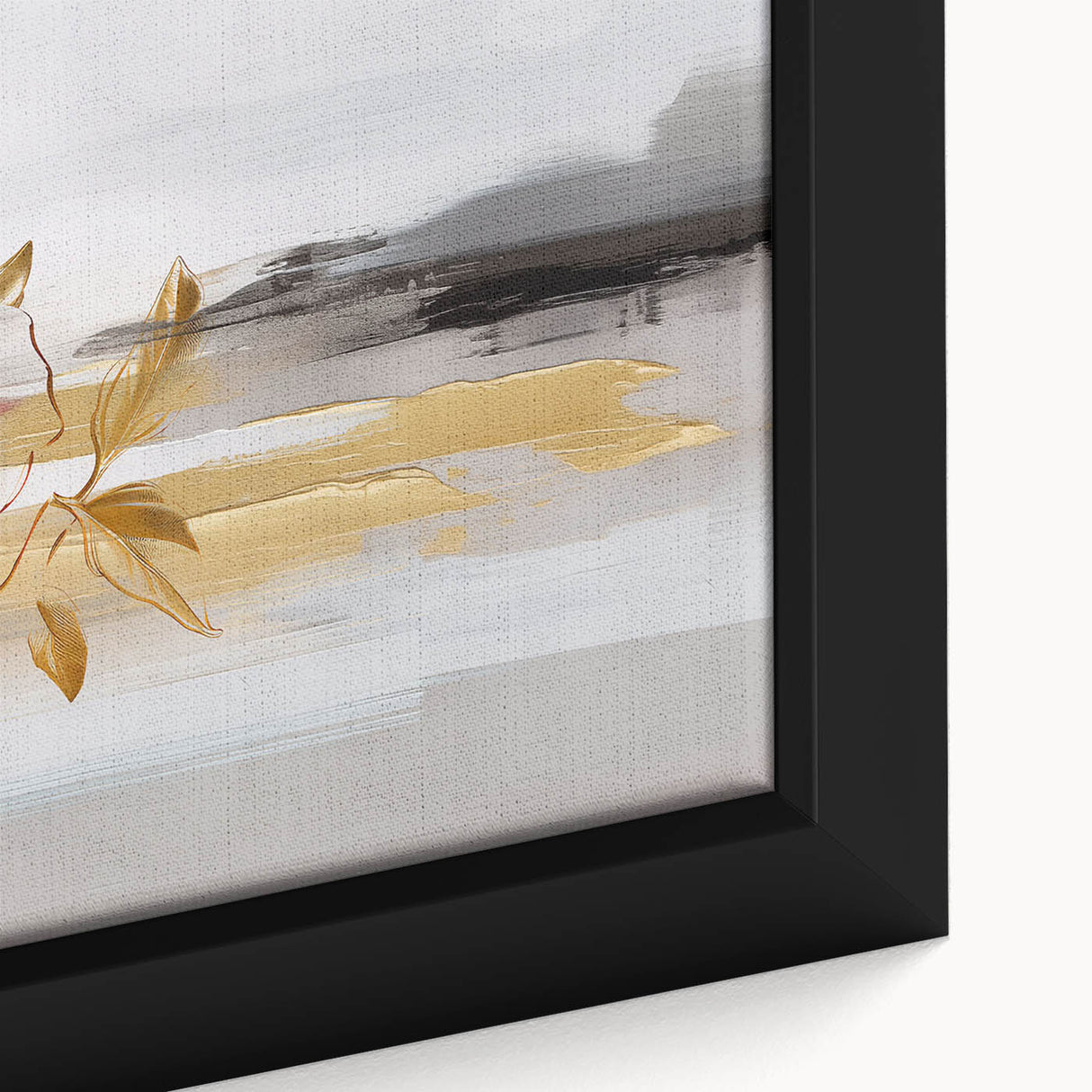 Abstract strokes and lines design on a framed canvas, showcasing vibrant colors and dynamic patterns, perfect for modern wall art decor.