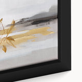 Abstract strokes and lines design on a framed canvas, showcasing vibrant colors and dynamic patterns, perfect for modern wall art decor.