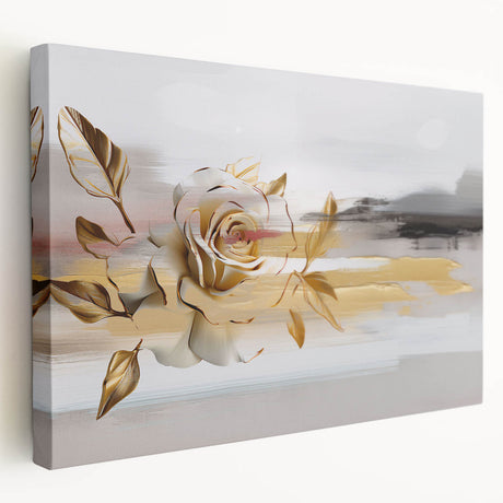 Abstract strokes and lines in vibrant colors create a modern wall art design on stretched canvas, enhancing contemporary home decor.