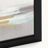 Close-up of an abstract strokes and lines design on a framed canvas, showcasing vibrant colors and dynamic patterns, perfect for modern decor.
