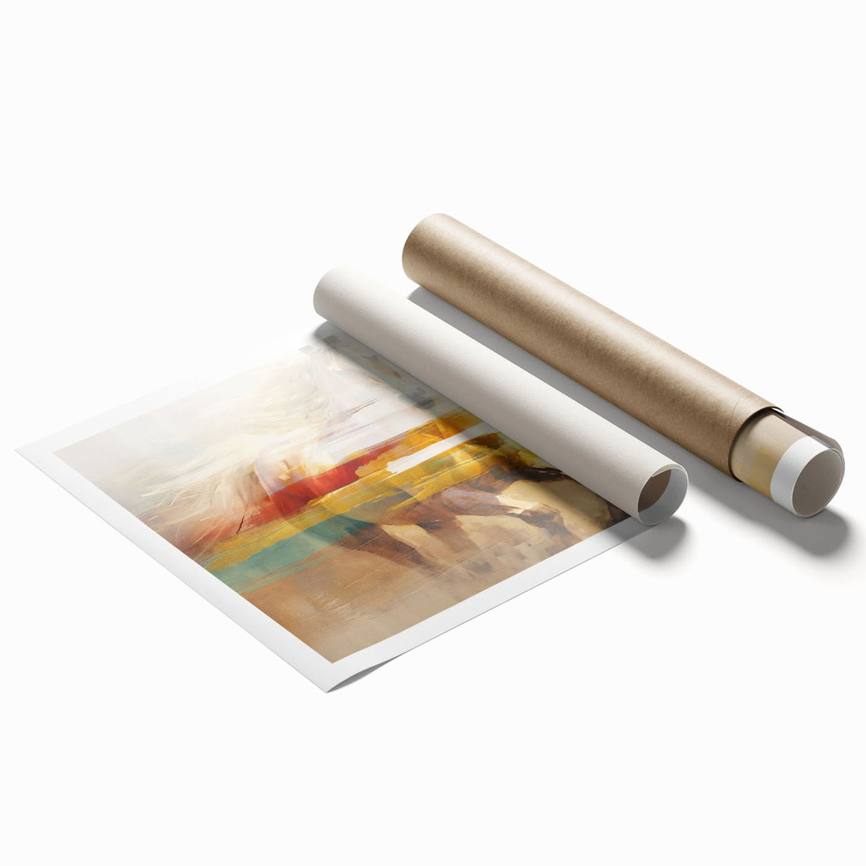 Abstract wall art print showcasing vibrant strokes and lines in bold colors, perfect for modern home decor, emphasizing artistic expression and creativity.