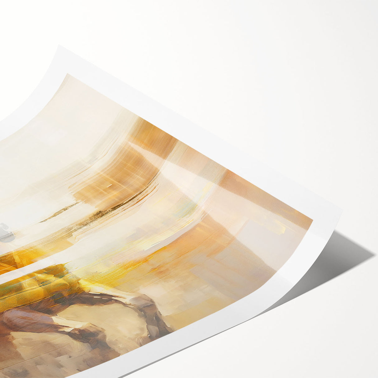 Abstract wall art print showcasing vibrant strokes and lines in bold colors, perfect for modern decor; rolled and ready for framing.