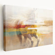 Abstract modern canvas wall art showcasing dynamic strokes and lines in vibrant colors, perfect for contemporary home decor and artistic flair.