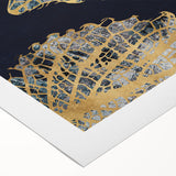 Abstract wall art featuring colorful strokes and lines in a contemporary design, printed on rolled canvas, perfect for modern home decor or gallery displays.
