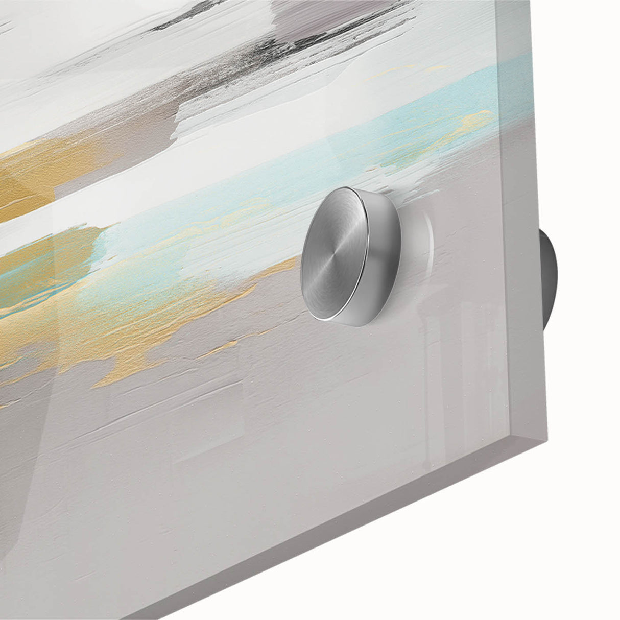 Close-up of a vibrant abstract wall art piece showcasing dynamic strokes and lines in bold colors, perfect for modern home decor.