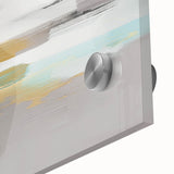 Close-up of a vibrant abstract wall art piece showcasing dynamic strokes and lines in bold colors, perfect for modern home decor.