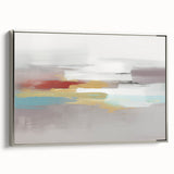 Framed abstract wall art showcasing dynamic strokes and lines in silver tones, set against a sleek backdrop for modern decor.