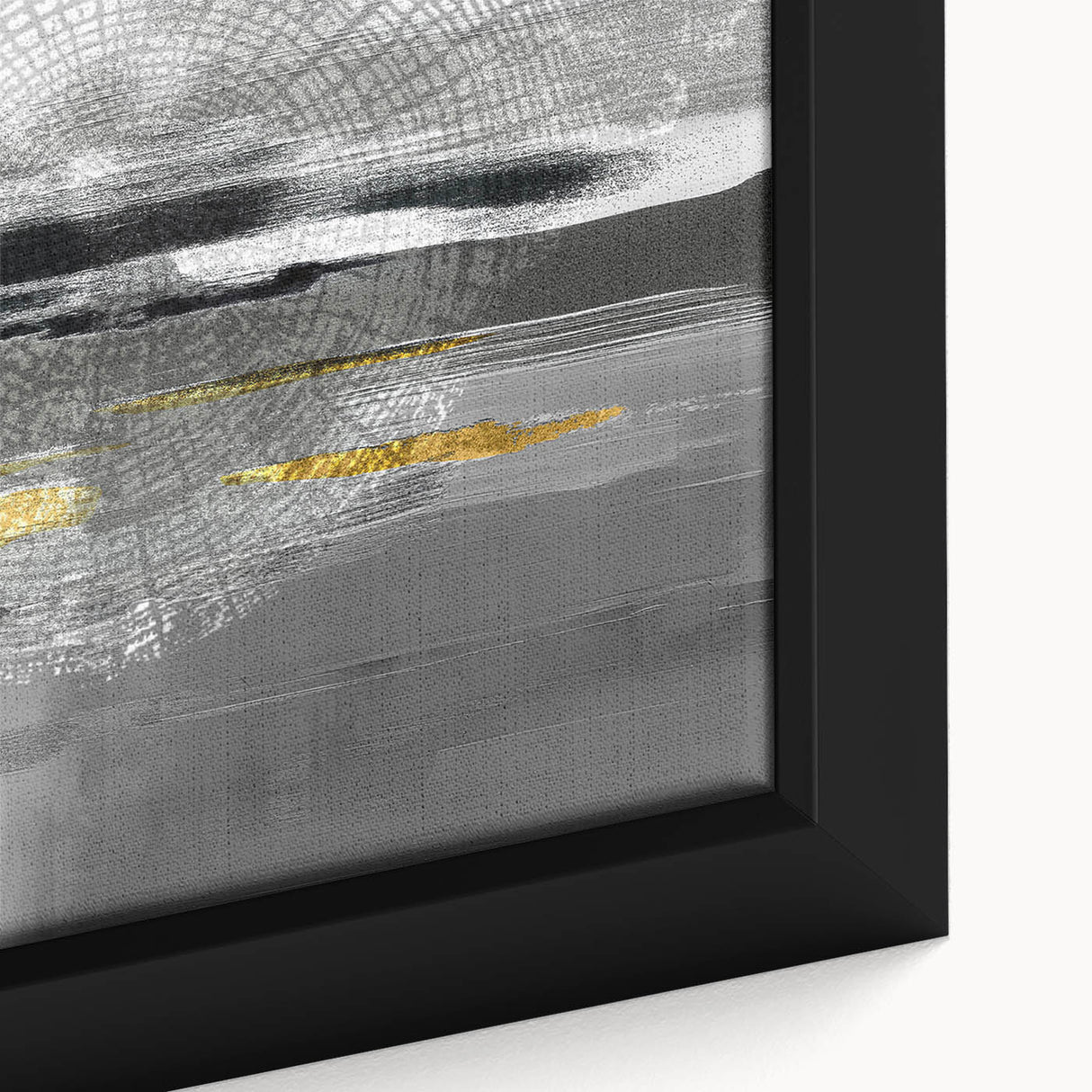 Abstract wall art featuring colorful strokes and lines in a modern design, beautifully framed to enhance any contemporary decor space.