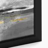 Abstract wall art featuring colorful strokes and lines in a modern design, beautifully framed to enhance any contemporary decor space.