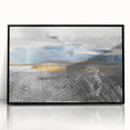 Framed wall art showcasing an abstract design with colorful strokes and lines on a black background, perfect for modern decor.