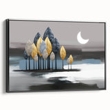 Framed abstract wall art showcasing dynamic strokes and lines in black and white, perfect for modern home decor and artistic accents.