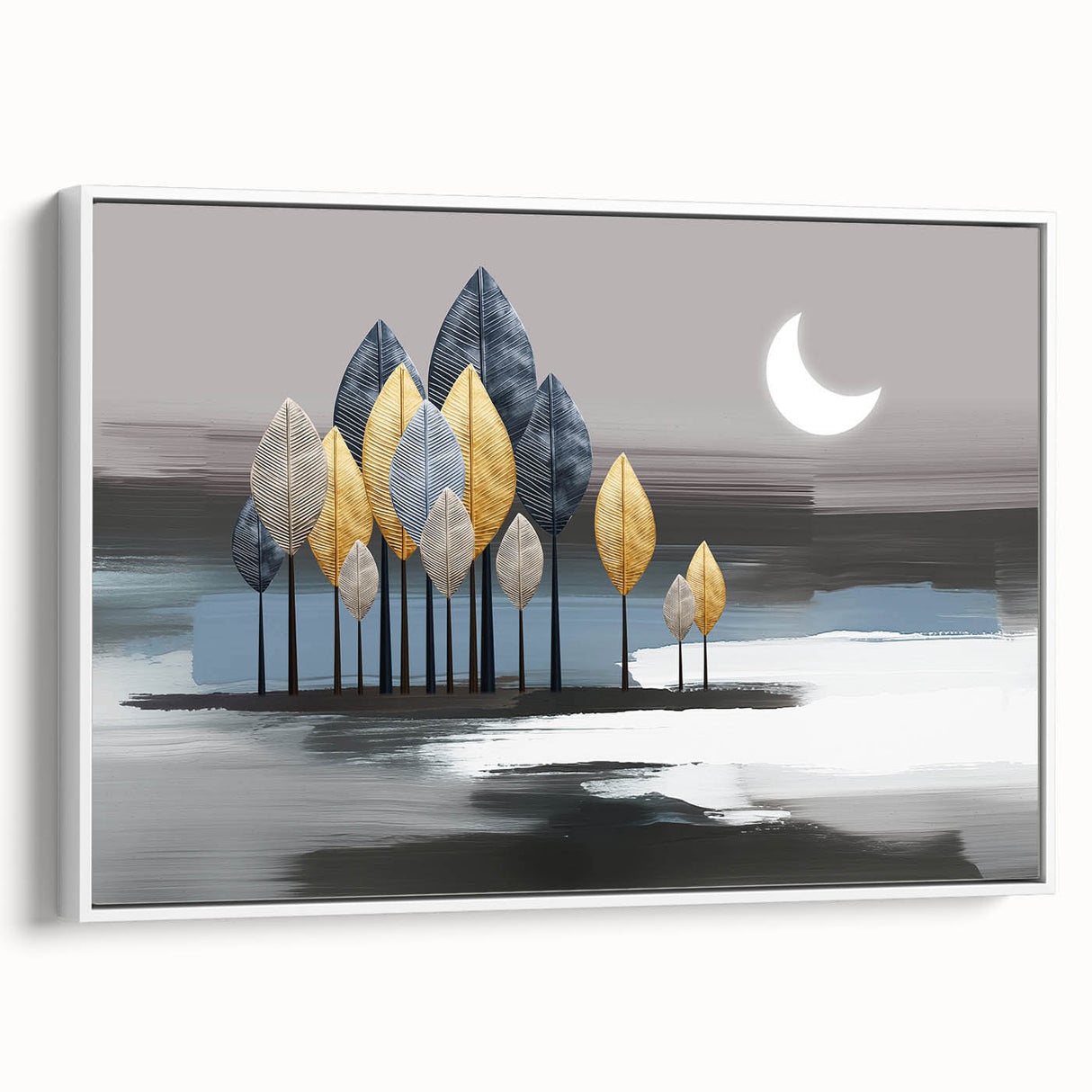 Framed abstract wall art showcasing fluid strokes and lines in soft pastel colors against a white background, adding elegance to modern interiors.