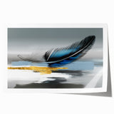 Abstract wall art print featuring vibrant strokes and lines in bold colors, ideal for modern decor, presented as a rolled canvas for easy framing.