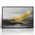 Framed abstract wall art showcasing vibrant strokes and lines in black and white, perfect for modern home decor or office spaces.