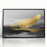 Framed abstract wall art showcasing vibrant strokes and lines in black and white, perfect for modern home decor or office spaces.