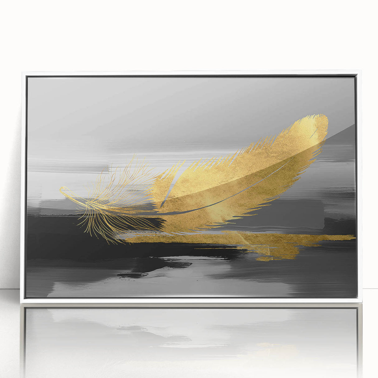 Framed abstract wall art featuring vibrant strokes and lines in various colors, showcasing a modern design perfect for contemporary decor.