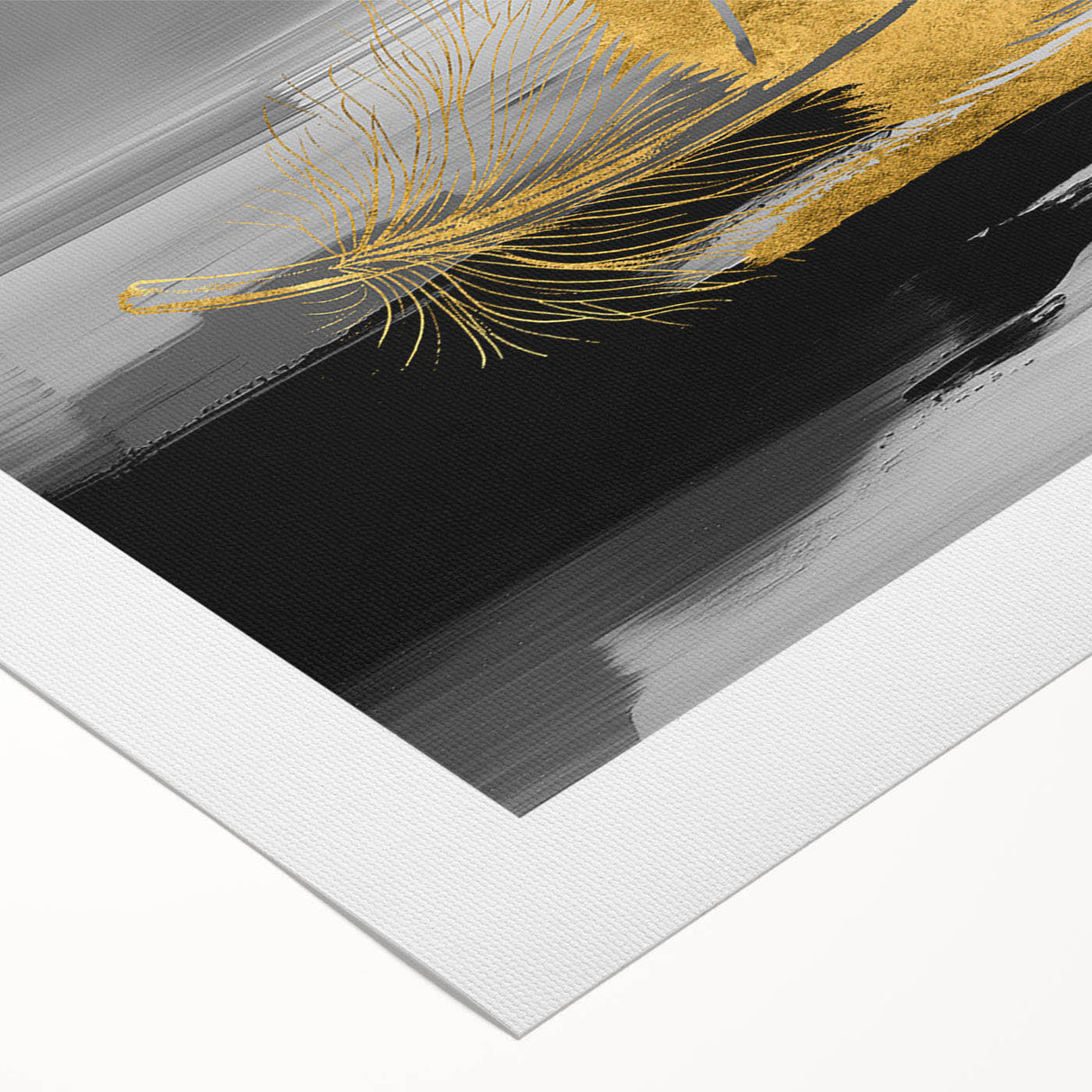 Abstract wall art design featuring colorful strokes and lines on rolled canvas, perfect for modern decor, highlighting vibrant hues and fluid shapes.