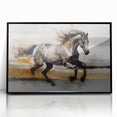 Framed abstract wall art showcasing dynamic strokes and lines in a mix of black, white, and gray, designed to enhance modern interiors.