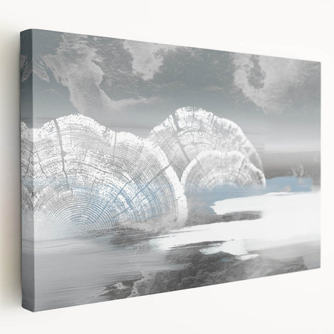 Abstract strokes and lines design on stretched canvas wall art, showcasing vibrant colors and fluid patterns, perfect for modern home decor.