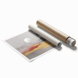 Abstract strokes and lines design in vibrant colors on a rolled print, showcasing a modern artistic style ideal for contemporary home decor. Perfect for enhancing living spaces with a touch of creativity and elegance.