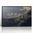Framed abstract wall art featuring strokes and lines in black and white, elegantly designed for modern decor. Ideal for enhancing contemporary spaces.