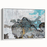 Framed abstract wall art featuring dynamic strokes and lines in neutral tones, highlighting a modern design aesthetic. Perfect for enhancing contemporary home decor.