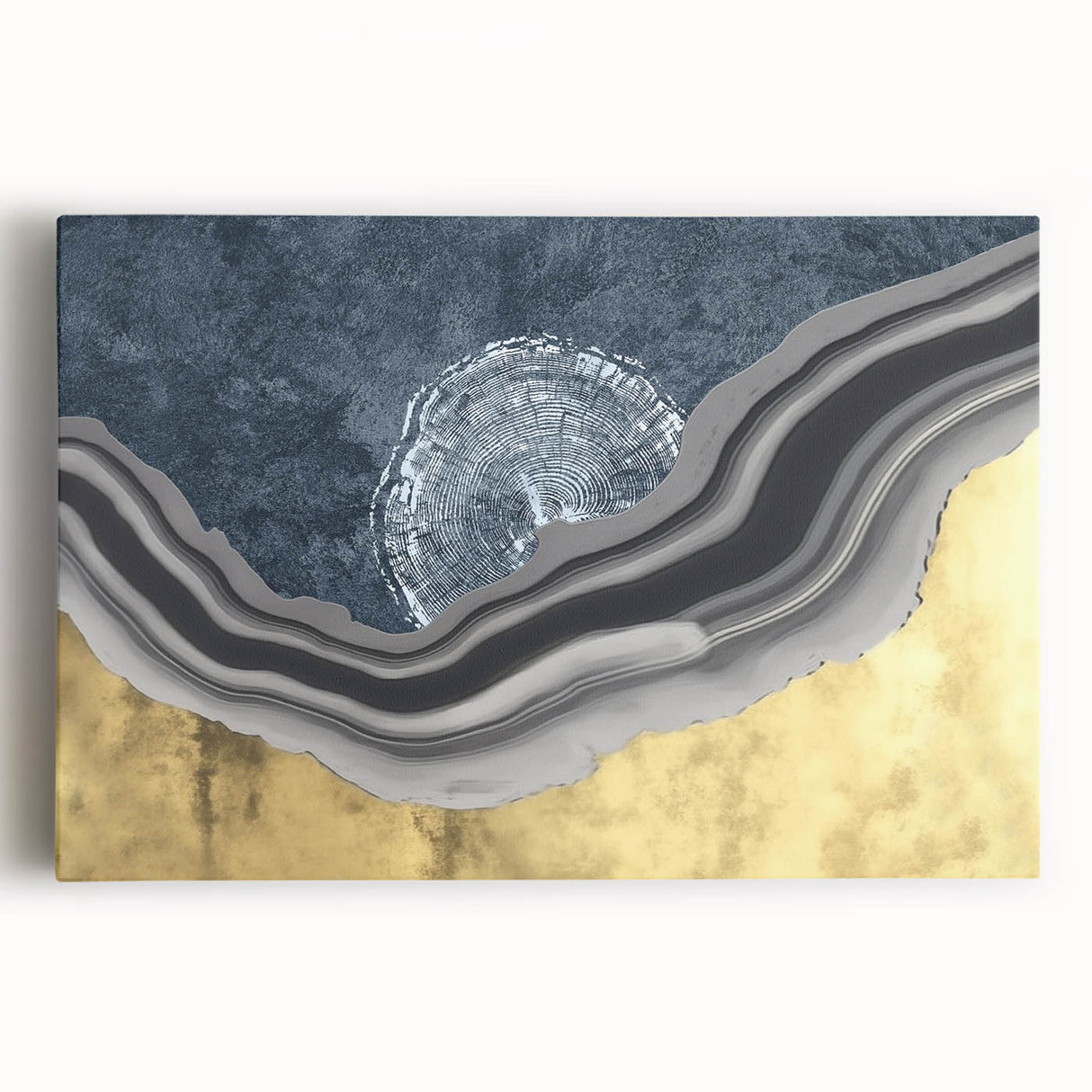 Abstract canvas wall art featuring bold strokes and dynamic lines in vibrant colors, perfect for modern home decor. This stretched artwork adds a contemporary touch to any space.