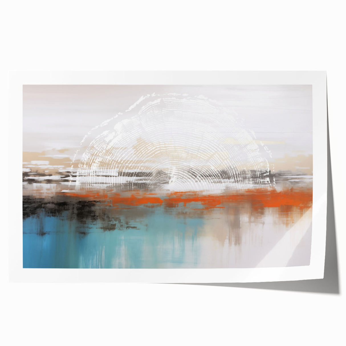 Abstract wall art print showcasing vibrant strokes and lines in a mix of bold colors, rolled for easy display and storage, perfect for modern home decor.