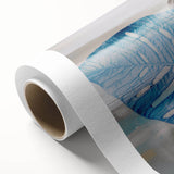 Abstract canvas art showcasing vibrant strokes and lines in blue, orange, and yellow hues. Ideal for modern home decor, enhancing interiors with a creative flair.