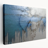 Stretched canvas wall art showcasing an abstract design of colorful strokes and lines, perfect for modern decor, adding vibrant energy to any space.