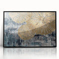 Framed wall art featuring an abstract design with bold strokes and lines in a mix of black and white, perfect for modern home decor. This acrylic piece adds a striking visual element to any room, enhancing contemporary aesthetics.