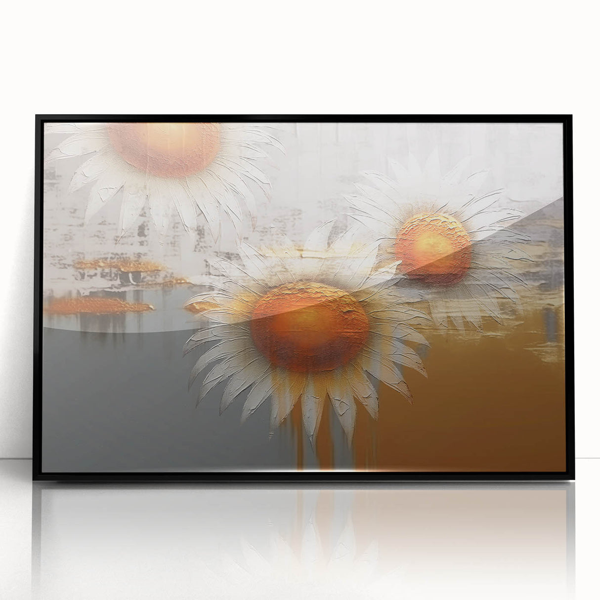 Abstract wall art featuring bold strokes and lines in a framed acrylic design, predominantly black with intricate detailing, enhancing modern interiors with a sophisticated touch.
