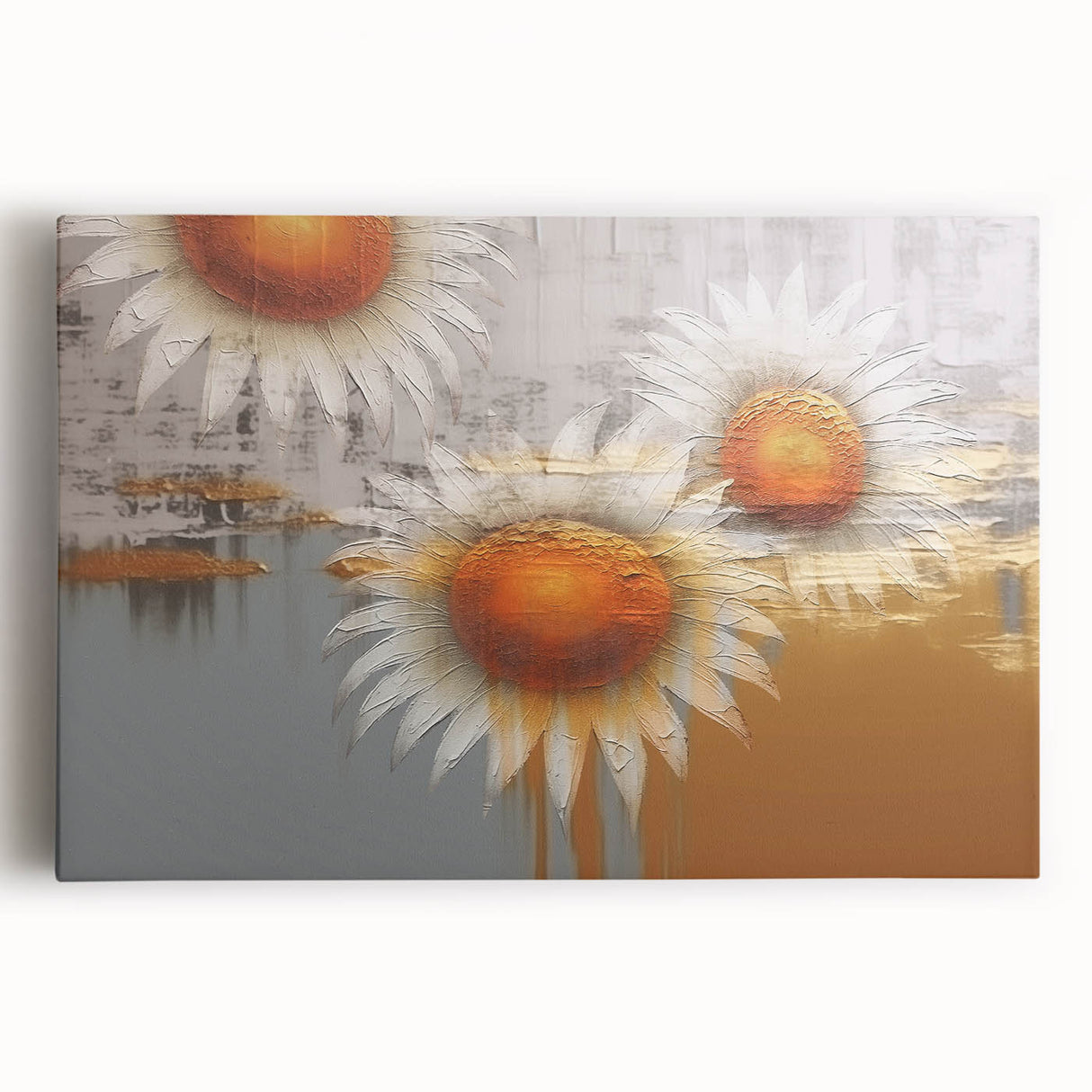 Abstract strokes and lines design on stretched canvas wall art, showcasing vibrant colors and dynamic patterns, ideal for modern home decor or artistic spaces.