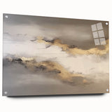 Abstract wall art design showcasing vibrant strokes and lines in various colors, displayed in a modern acrylic frame with pins, perfect for contemporary decor.