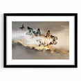Abstract wall art featuring dynamic strokes and lines in a modern design, framed with a black mat for an elegant presentation, perfect for contemporary decor.