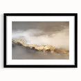 Abstract black and white wall art featuring fluid strokes and lines, framed with a mat for a modern aesthetic, perfect for contemporary home decor.