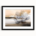 Abstract strokes and lines design wall art in a sleek black frame with a mat, showcasing modern artistic expression ideal for contemporary home decor.