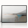 Framed wall art featuring an abstract design with colorful strokes and lines, set in a sleek black frame, perfect for modern home decor.
