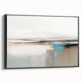 Framed canvas wall art showcasing an abstract design with bold strokes and lines in black and white, adding a modern touch to interior decor.