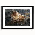 Abstract wall art featuring dynamic strokes and lines in a modern design, framed in black with a matte finish, perfect for contemporary home decor.
