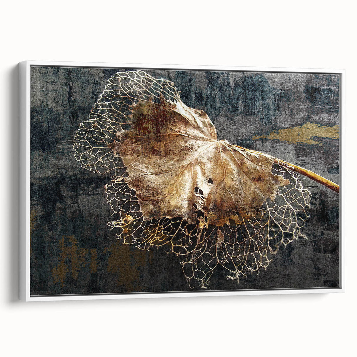 Framed canvas artwork showcasing an abstract design with colorful strokes and lines, set against a white background, ideal for modern home decor.