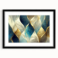 Abstract strokes and lines design wall art in a black frame with a mat, showcasing modern artistic expression and elegant d��cor.