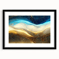 Abstract strokes and lines design wall art framed with a black mat, showcasing a modern aesthetic suitable for contemporary decor.