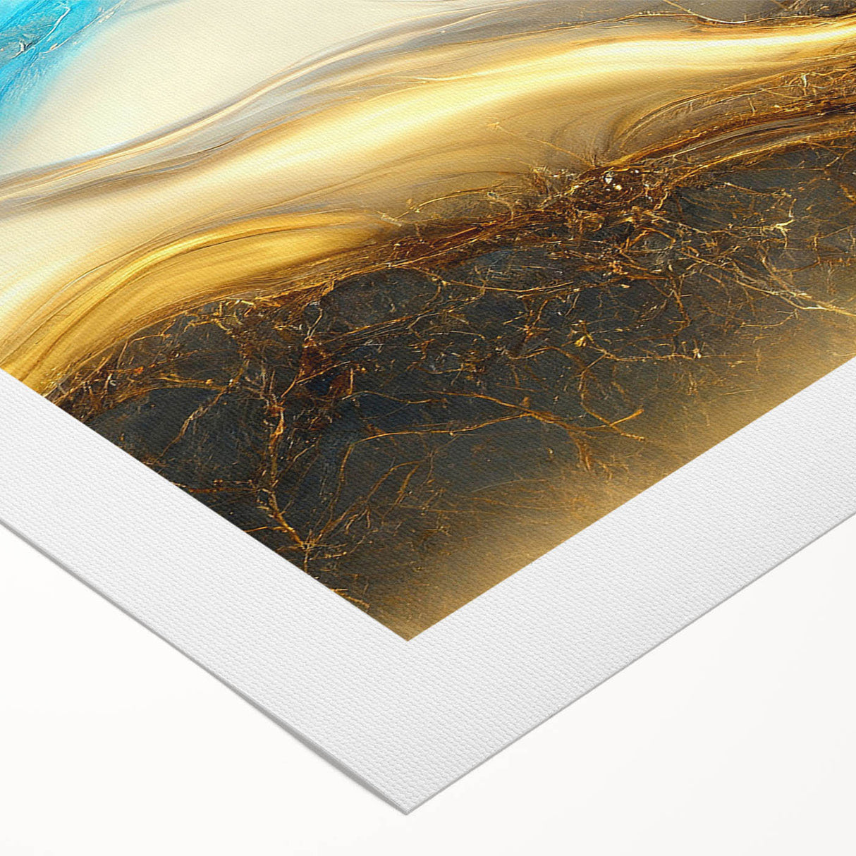Abstract wall art design on rolled canvas, showcasing vibrant strokes and lines in dynamic colors, ideal for modern interior decor.