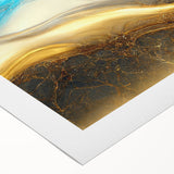Abstract wall art design on rolled canvas, showcasing vibrant strokes and lines in dynamic colors, ideal for modern interior decor.